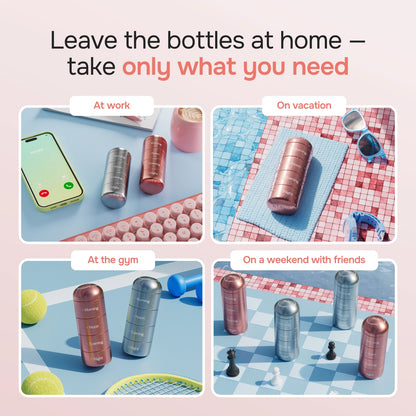 Pill Organizer Rose Gold