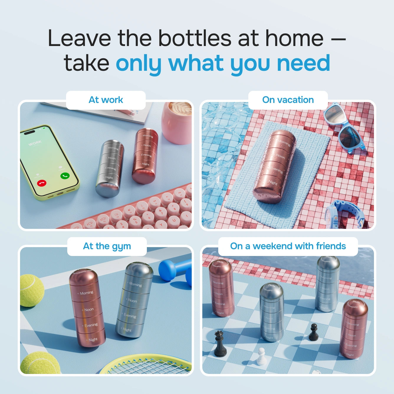 Pill Organizer Silver
