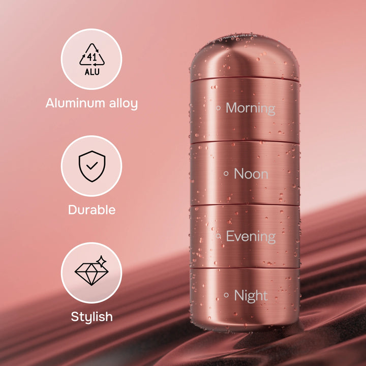 Pill Organizer Rose Gold