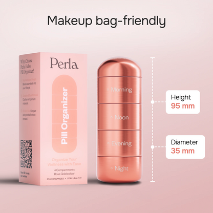 Pill Organizer Rose Gold