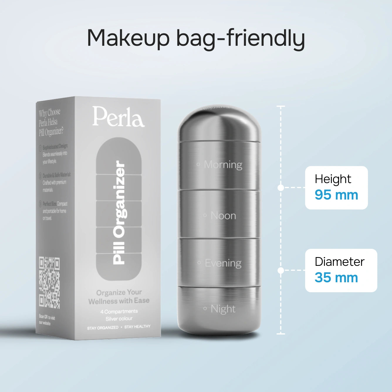 Pill Organizer Silver