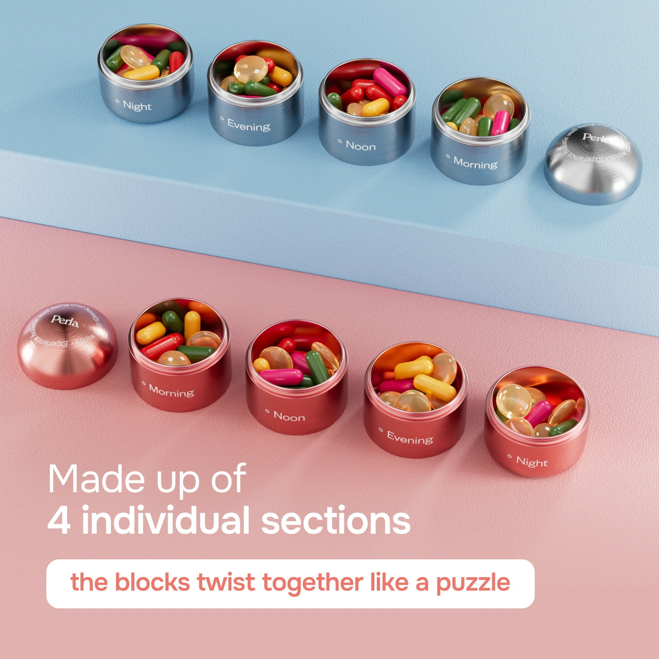 Pill Organizer Rose Gold