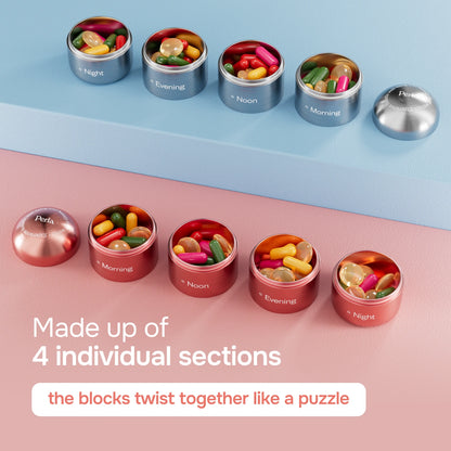 Pill Organizer Rose Gold