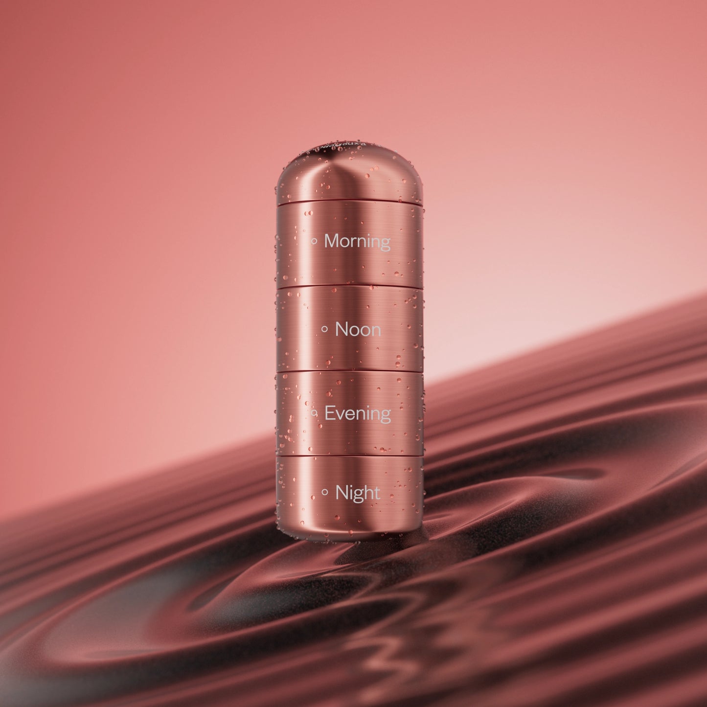 Pill Organizer Rose Gold