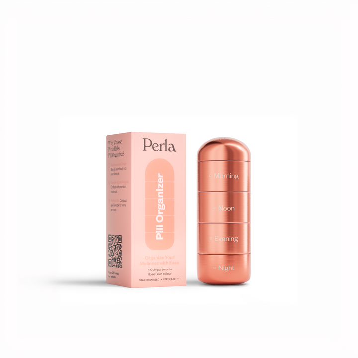 Pill Organizer Rose Gold